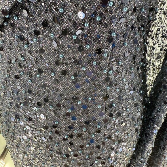 Alyce Paris 27772 - Elegant Scoop Neck Beaded Tulle Gown, Midnight - Picture 8 of 13